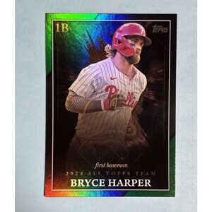 Bryce Harper Phillies 2025 Topps Ser 1 #ATT-5 All Topps Team GREEN Foil /99